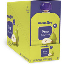 Babies R Us Stage 1 Pear Pouch 6-Pack