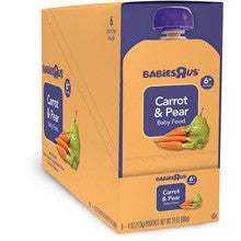 Babies R Us Stage 2 Carrot Pear Pouch 6-Pack