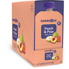 Babies R Us Stage 2 Peach Pear Pouch 6-Pack