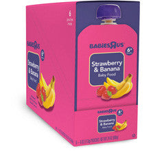 Babies R Us Stage 2 Strawberry Banana Pouch 6-Pack