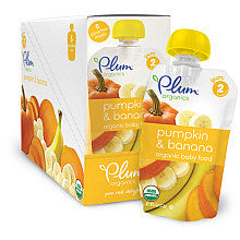 Plum Organics Second Blends Pumpkin & Banana Baby Food Pouch 6-Pack