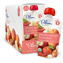 Plum Organics Second Blends Peach Apricot & Banana Baby Food Pouch 6-Pack