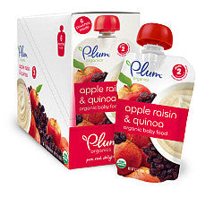 Plum Organics Second Blends Fruit & Grain Apple Raisin & Quinoa Baby Food Pouch 6-Pack