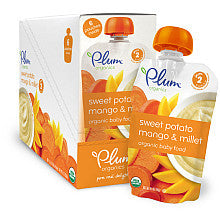 Plum Organics Second Blends Fruit & Grain Sweet Potato Mango & Millet Baby Food Pouch 6-Pack