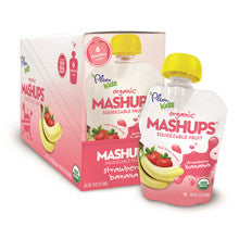 Plum Kids Organic Fruit Mashups Strawberry Banana Pouch 6-Pack