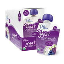 Plum Organics Tots Mish Mash Fruit & Veggie Yogurt Smoothie Purple Roots & Fruits Pouch 6-Pack