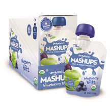 Plum Kids Organic Fruit & Veggie Mashups Blueberry Blitz Pouch 6-Pack