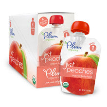 Plum Organics Just Fruit Peaches Baby Food Pouch 6-Pack