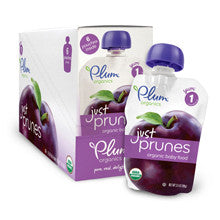 Plum Organics Just Fruit Prunes Baby Food Pouch 6-Pack