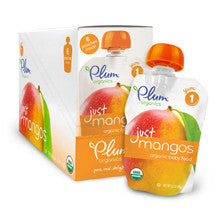 Plum Organics Just Fruit Mangos Baby Food Pouch 6-Pack