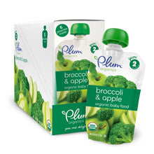 Plum Organics Broccoli Apple Pouch 6-Pack