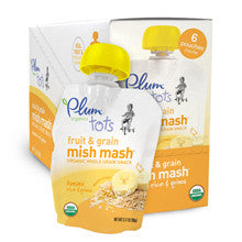 Plum Organics Mish Mash Banana Grain Pouch 6-Pack