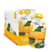 Plum Organics Second Blends Hearty Meals - Kale Sweet Corn & Quinoa Pouch 6-Pack