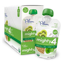 Plum Organics Plum Tots Mighty 4 Spinach Kiwi Barley Greek Yogurt Pouch 6-Pack