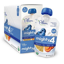 Plum Organics Plum Tots Mighty 4 Sweet Potato Blueberry Millet Greek Yogurt Pouch 6-Pack