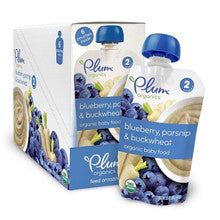 Plum Organics Second Blends Fruit & Grain Blueberry Parsnip & Buckwheat Pouch 6-Pack