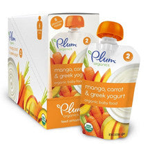 Plum Organics Second Blends Mango Carrot & Greek Yogurt - 3.5 Ounce Pouch 6-Pack