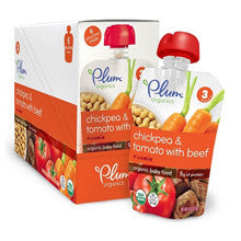 Plum Organics Stage 3 Chickpea Tomato with Beef & Cumin Pouch 6-Pack