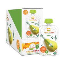 Happy Baby Organic Baby Food Pouch - Stage 1 - Pear Pouch- 8PK