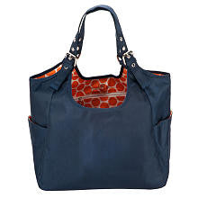 JP Lizzy Navy Mandarin Satchel Diaper Bag