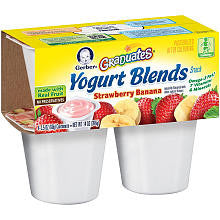 Gerber Graduates Yogurt Blends Snack Strawberry Banana 4-Pack