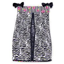 Trend Lab Zahara Zebra Print Diaper Stacker - Black and White