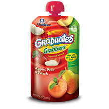 Gerber Graduates Grabbers Apple Pear Peach