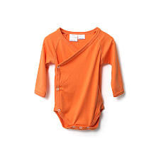 Baby Star Soy Kimono Bodysuit - Tangerine (12-18 Months)