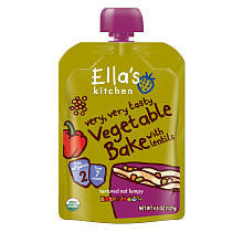 Ella's Kitchen Stage 2 Very, Very Tasty Vegetable Bake with Lentils - 4.5 Ounce