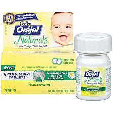 Baby Orajel Naturals Teething Tablets