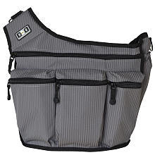 Diaper Dude Grey Pinstripe Original Messenger Diaper Bag