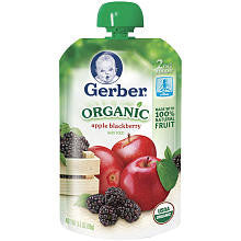 Gerber Organic 2nd Foods Pouch Apple Blackberry - 3.5 Ounce