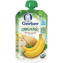 Gerber Organic 2nd Foods Pouch Banana Squash - 3.5 Ounce