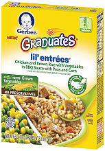 Gerber Graduates Lil Entrees BBQ Chicken in Brown Rice