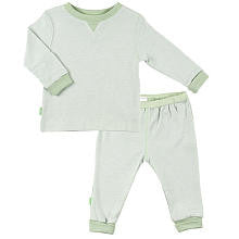 Kushies Everyday Layette 2 Piece Set - Green Stripe