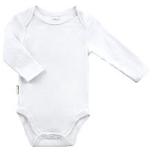 Kushies Everyday Layette Long Sleeve Bodysuit (Rib) - White