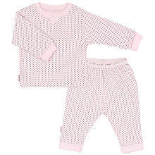 Kushies Girls Everyday Layette 2 Piece Set - Pink Dots