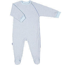 Kushies Boys Everyday Layette Sleeper - Blue Dots (Preemie up to 5 lbs)