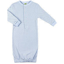 Kushies Boys Everyday Layette Gown - Blue Dots