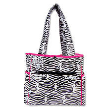 Trend Lab Zahara Zebra Tote Style Diaper Bag - Black and White