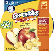 Gerber Graduates Fruit Pick Ups Diced Apples - 4.5 Ounce