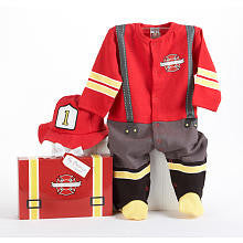 Baby Aspen Boys "Big Dreamzzz" Two-Piece Layette Set - Baby Firefighter (0-6 months)