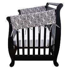 Trend Lab Wide CribWrap Set of 2 Crib Side Rails - Zahara Zebra