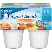 Gerber Foods Yogurt Blends Peach 4-Pack