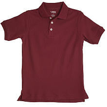 French Toast Short Sleeve Pique Polo - Burgundy ( Size 16H)