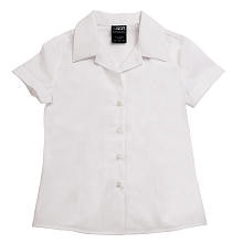 French Toast Girls Short Sleeve Pointy-Collar Blouse