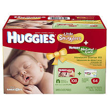 108CT NB DIAPERS  64CT WIPES