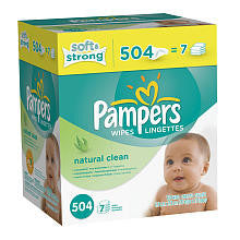 Pampers Natural Clean Baby Wipes Refill - 504 Count