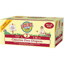 Earth's Best TenderCare Chlorine Free Size 2 Diaper Bulk Pack - 136 Count