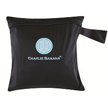 Charlie Banana Reusable Tote Bag - Black with Blue Embelishment